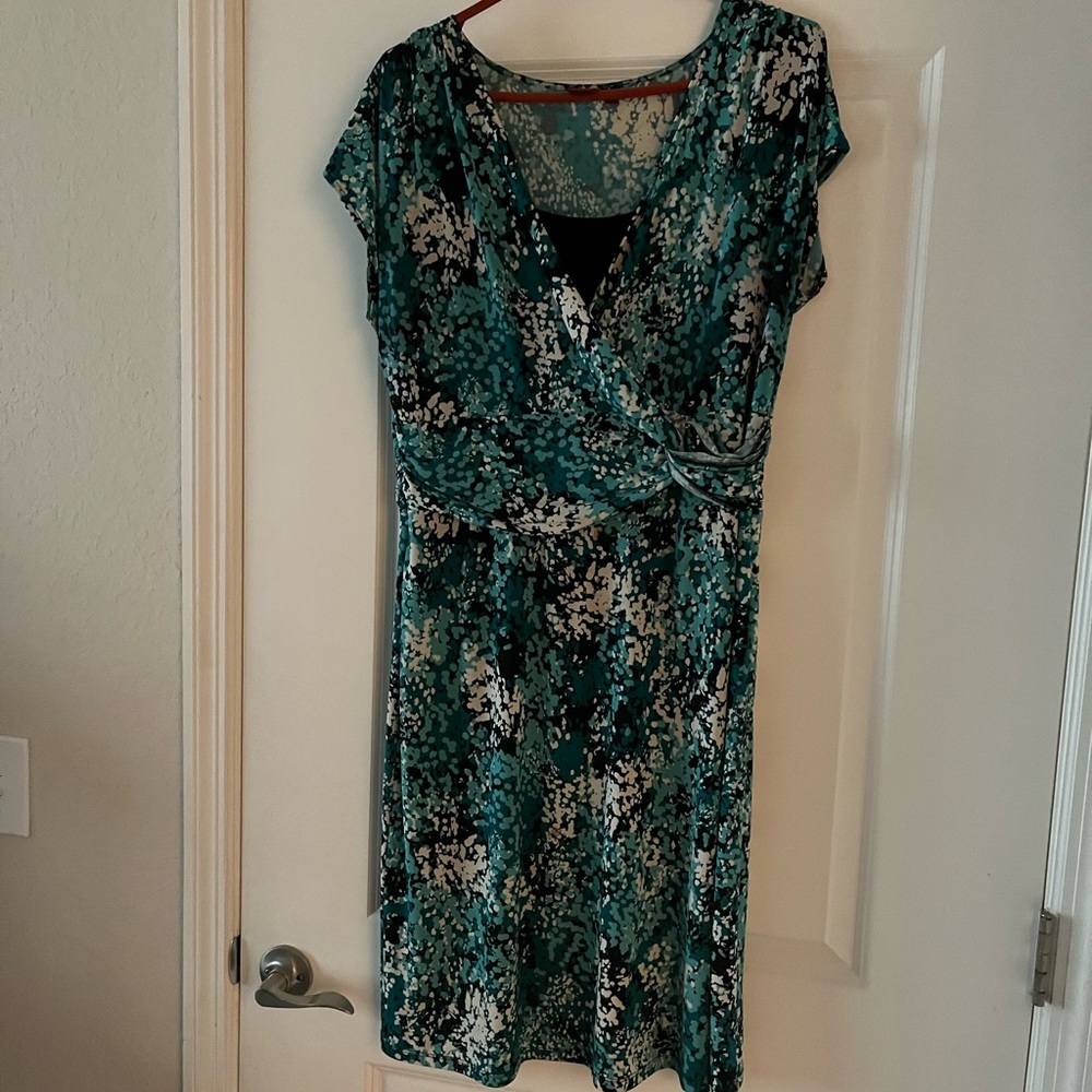 Teal and Black Dress